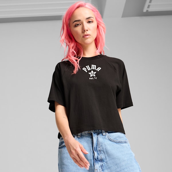 Camiseta holgada CLASSICS PLAY LOUD para mujer, PUMA Black, extralarge