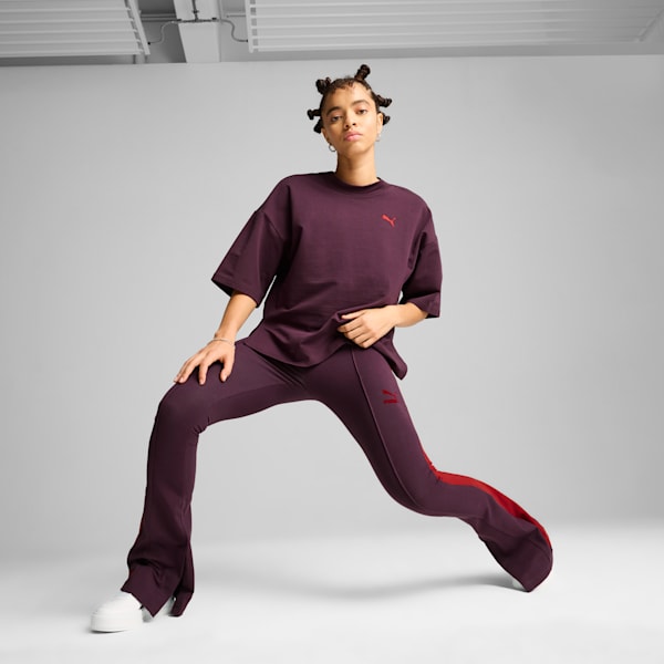 Leggings acampanados PLAY LOUD T7 para mujer, Midnight Plum, extralarge