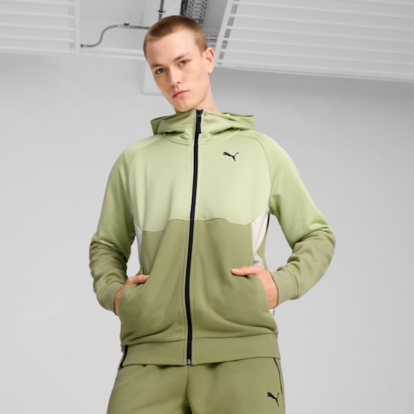 PUMATECH Men's Full-Zip Hoodie, Calming Green, extralarge