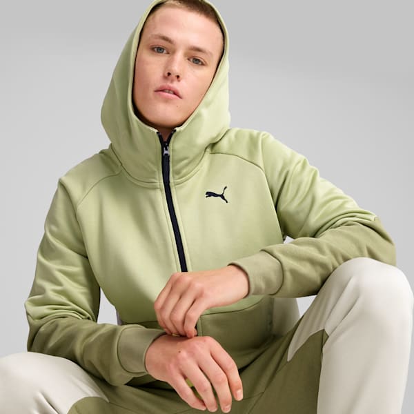 Chamarra con capucha para hombre PUMATECH, Calming Green, extralarge