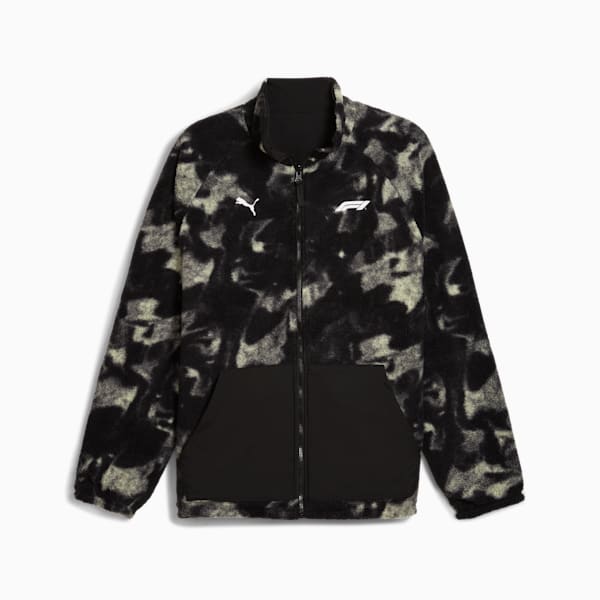 F1® Statement Men's Motorsport Reversible Puffer Jacket, PUMA Black-AOP, extralarge-IND