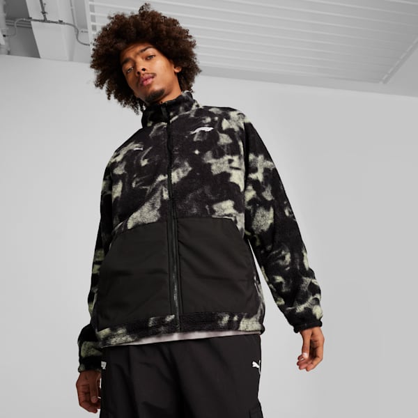 F1® Statement Men's Motorsport Reversible Puffer Jacket, PUMA Black-AOP, extralarge-IND