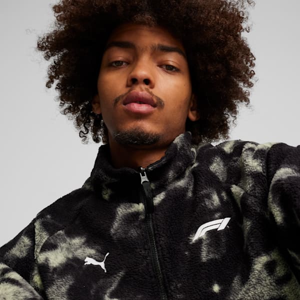 F1® Statement Men's Motorsport Reversible Puffer Jacket, PUMA Black-AOP, extralarge-IND