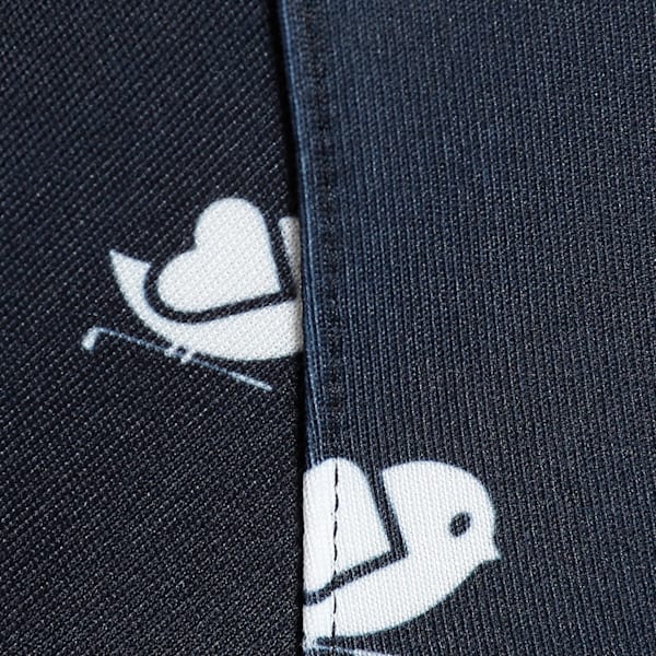 Pure Love Birdies Men's Golf Polo, Deep Navy-White Glow, extralarge-IND