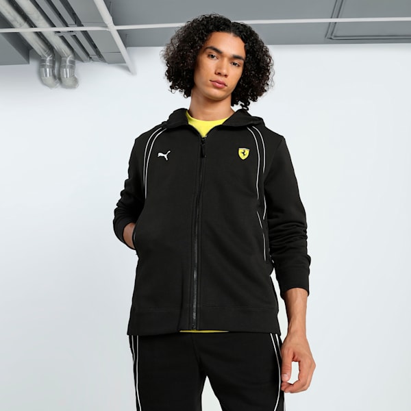 Scuderia Ferrari Race Men's Motorsport Hoodie, PUMA Black, extralarge-IND