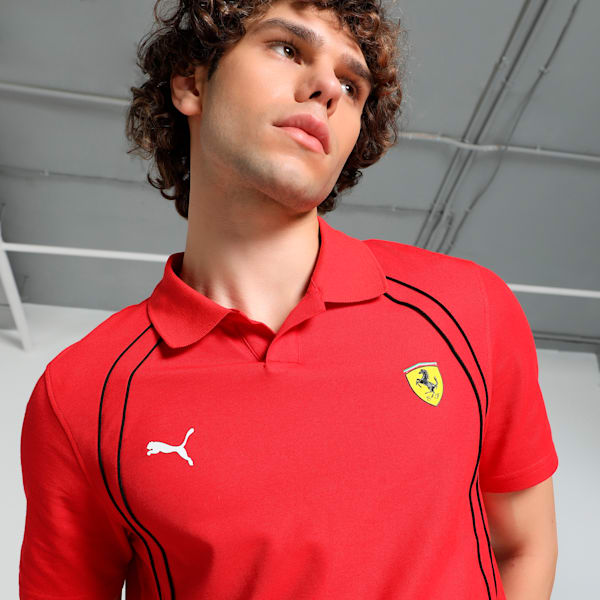 Scuderia Ferrari Race Men's Motorsport Polo, Rosso Corsa, extralarge-IND