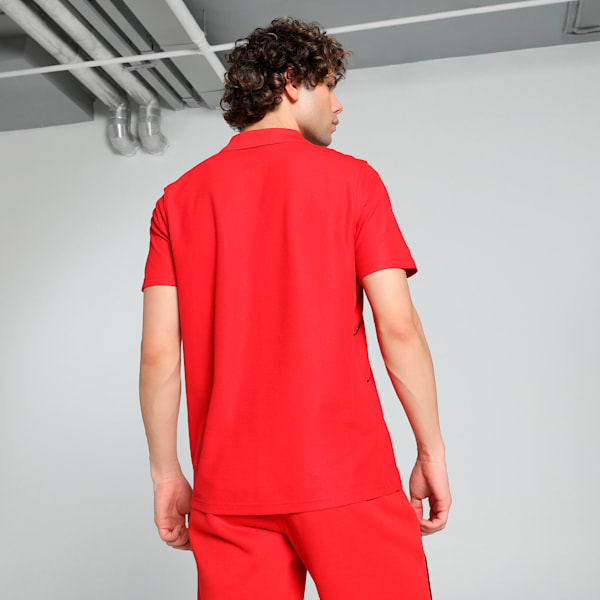 Scuderia Ferrari Race Men's Motorsport Polo, Rosso Corsa, extralarge-IND