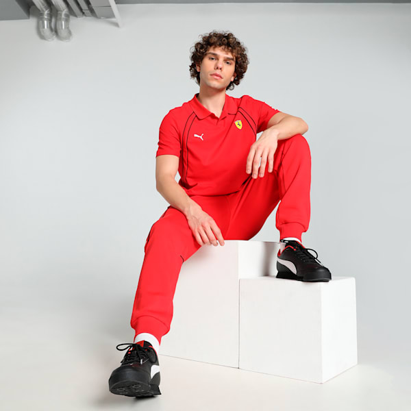 Scuderia Ferrari Race Men's Motorsport Polo, Rosso Corsa, extralarge-IND