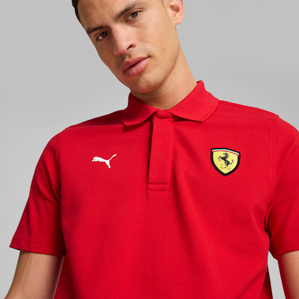 Polo graphique Scuderia Ferrari Race Homme, Rosso Corsa, extralarge