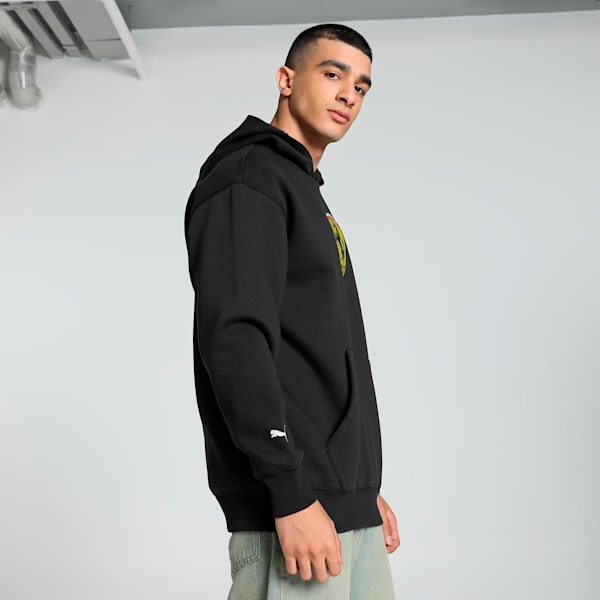 Scuderia Ferrari Race Big Shield Men's Motorsport Hoodie, PUMA Black, extralarge-IND
