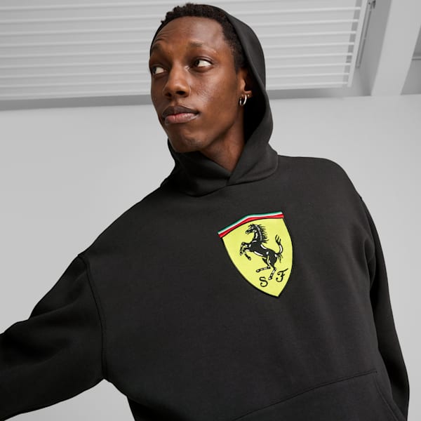 Scuderia Ferrari Race Big Shield Men's Hoodie, PUMA Black, extralarge