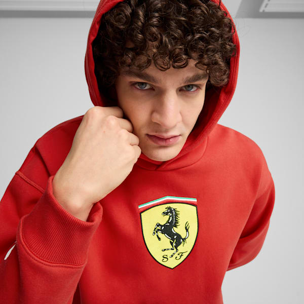 Scuderia Ferrari Race Big Shield Men's Hoodie, Rosso Corsa, extralarge