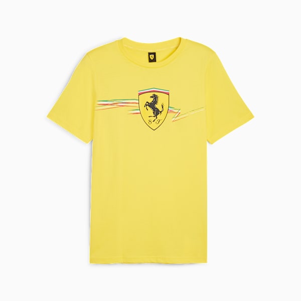 Scuderia Ferrari Race Big Shield Men's Tee, Speed Yellow, extralarge