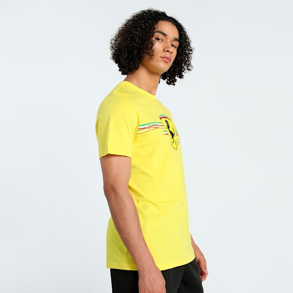 Scuderia Ferrari Race Big Shield Men's Tee, Speed Yellow, extralarge