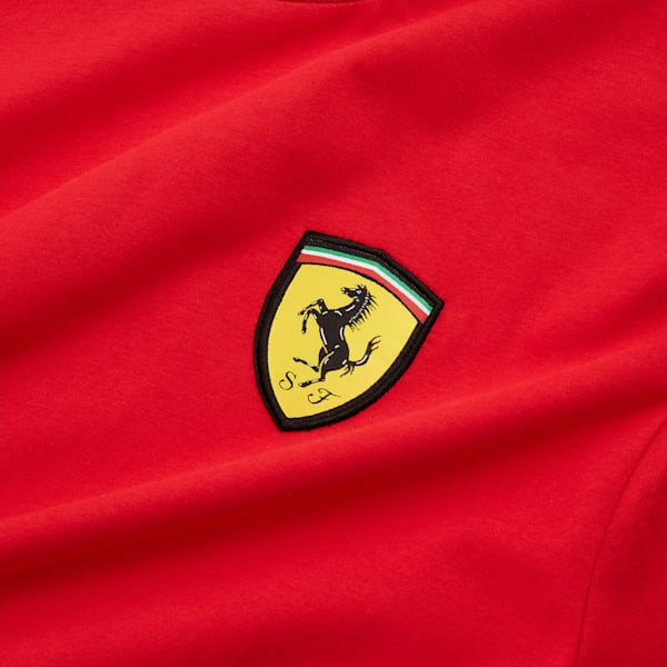 Scuderia Ferrari Race Colour Shield Men's Motorsport Tee, Rosso Corsa, extralarge-IND