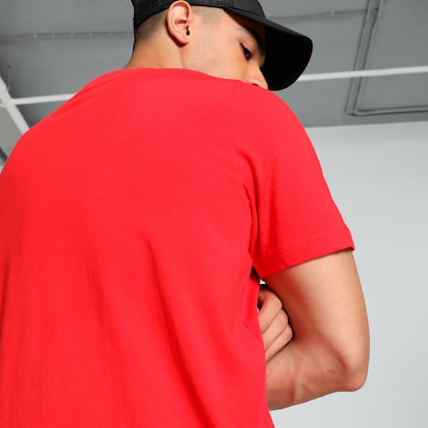 Scuderia Ferrari Race Colour Shield Men's Motorsport Tee, Rosso Corsa, extralarge-IND