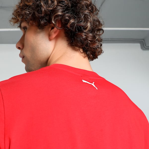 Scuderia Ferrari Race Tonal Shield Men's Motorsport Tee, Rosso Corsa, extralarge-IND