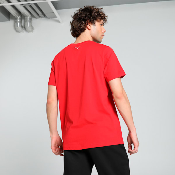 Scuderia Ferrari Race Tonal Shield Men's Motorsport Tee, Rosso Corsa, extralarge-IND