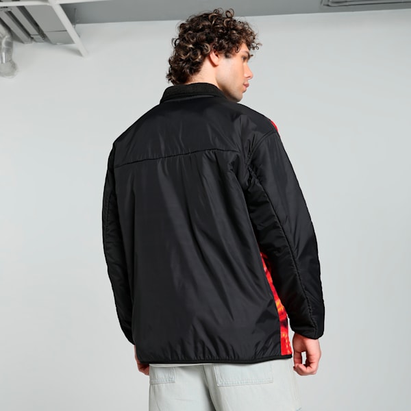 Scuderia Ferrari Race Neon Energy Fleece Men's Relaxed Fit Motorsport Jacket, PUMA Black, extralarge-IND