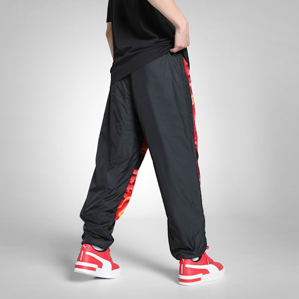 Scuderia Ferrari Race Neon Energy Men's Relaxed Fit Motorsport Fleece Pants, PUMA Black, extralarge-IND