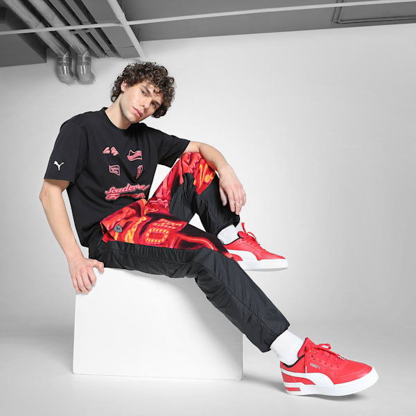 Scuderia Ferrari Race Neon Energy Men's Relaxed Fit Motorsport Fleece Pants, PUMA Black, extralarge-IND