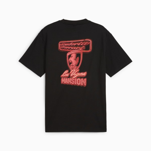 Scuderia Ferrari Race Neon Energy Men's Relaxed Fit Motorsport Tee, PUMA Black, extralarge-IND