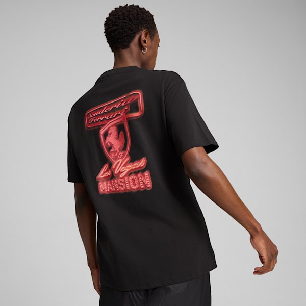 Scuderia Ferrari Race Neon Energy Men's Relaxed Fit Motorsport Tee, PUMA Black, extralarge-IND