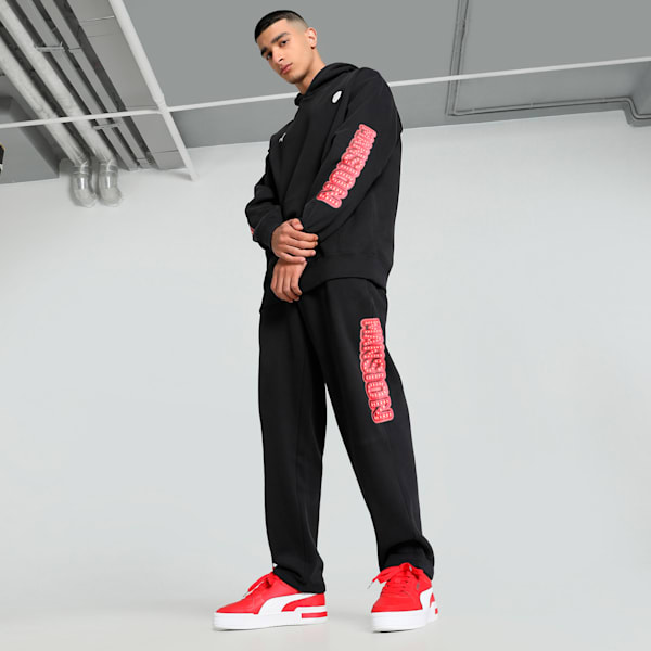 Scuderia Ferrari Race Neon Energy Men's Relaxed Fit Motorsport Hoodie, PUMA Black, extralarge-IND