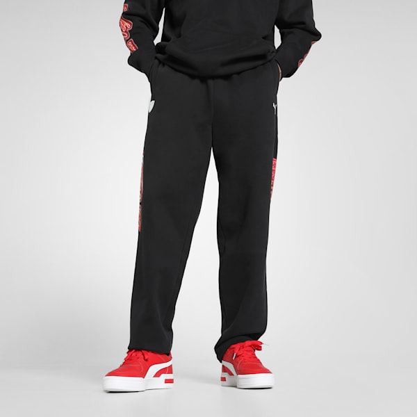 Scuderia Ferrari Race Neon Energy Men's Relaxed Fit Motorsport Pants, PUMA Black, extralarge-IND