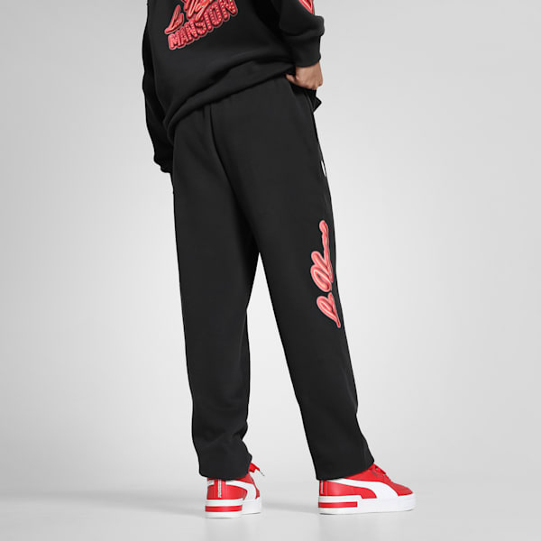 Scuderia Ferrari Race Neon Energy Men's Relaxed Fit Motorsport Pants, PUMA Black, extralarge-IND