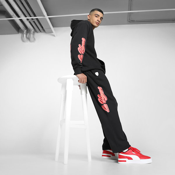 Scuderia Ferrari Race Neon Energy Men's Relaxed Fit Motorsport Pants, PUMA Black, extralarge-IND