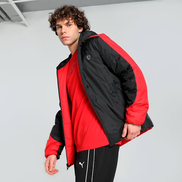 Scuderia Ferrari Style Men's Motorsport Padded Jacket, PUMA Black, extralarge-IND