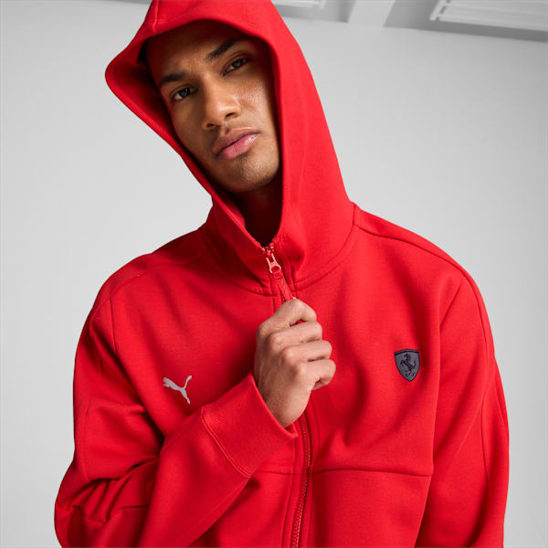 Ferrari Style Sweat Jacket Men, Rosso Corsa, extralarge