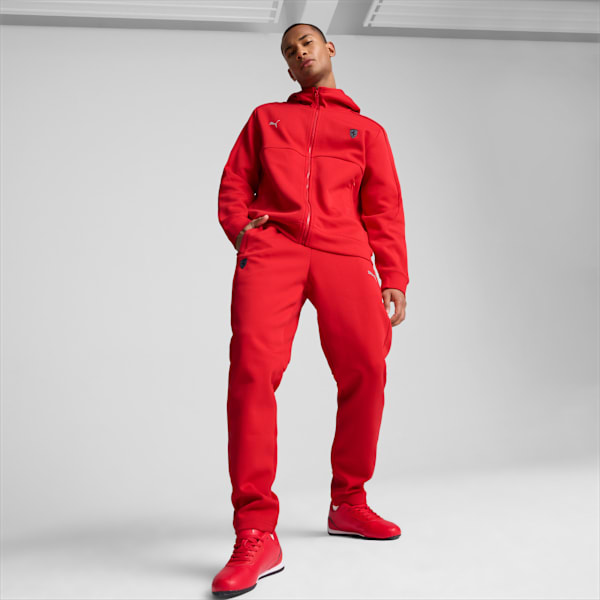 Ferrari Style Sweat Jacket Men, Rosso Corsa, extralarge
