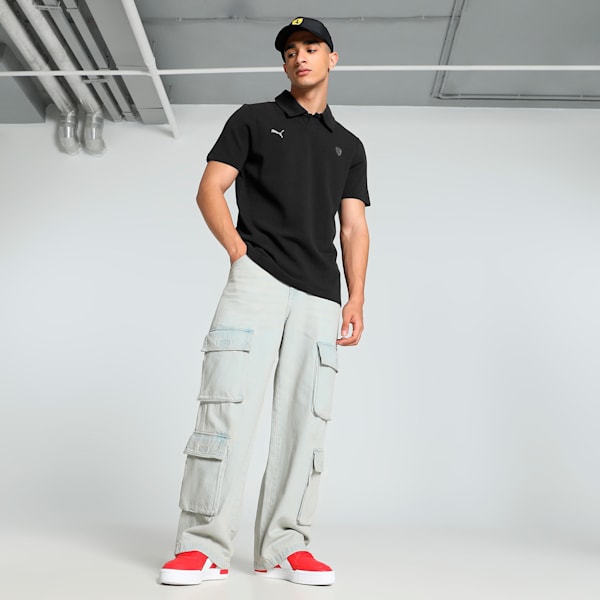 Scuderia Ferrari Style Men's Motorsport Polo, PUMA Black, extralarge-IND