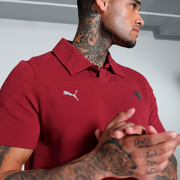 Scuderia Ferrari Style Men's Motorsport Polo, Intense Red, extralarge-IND