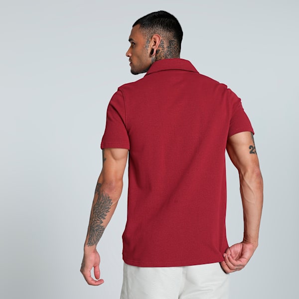 Scuderia Ferrari Style Men's Motorsport Polo, Intense Red, extralarge-IND