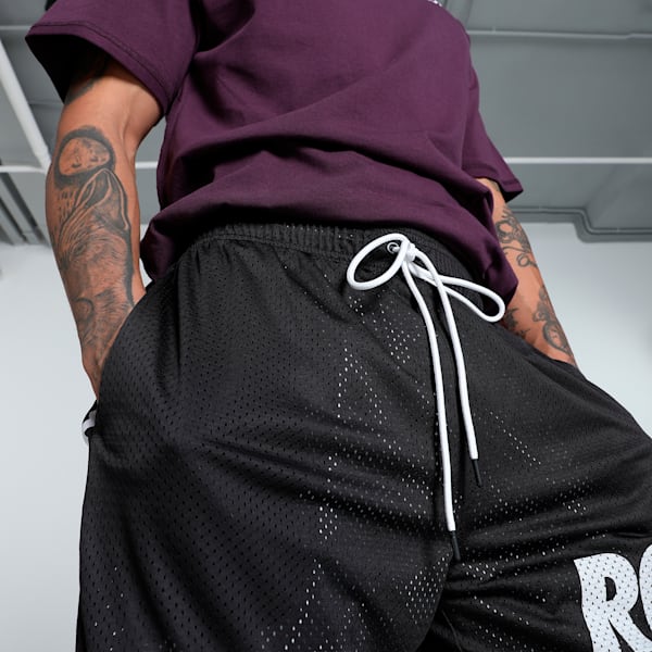Media Day Classics Men's Relaxed Fit Basketball Shorts, PUMA Black, extralarge-IND
