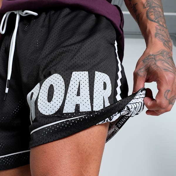 Media Day Classics Men's Relaxed Fit Basketball Shorts, PUMA Black, extralarge-IND