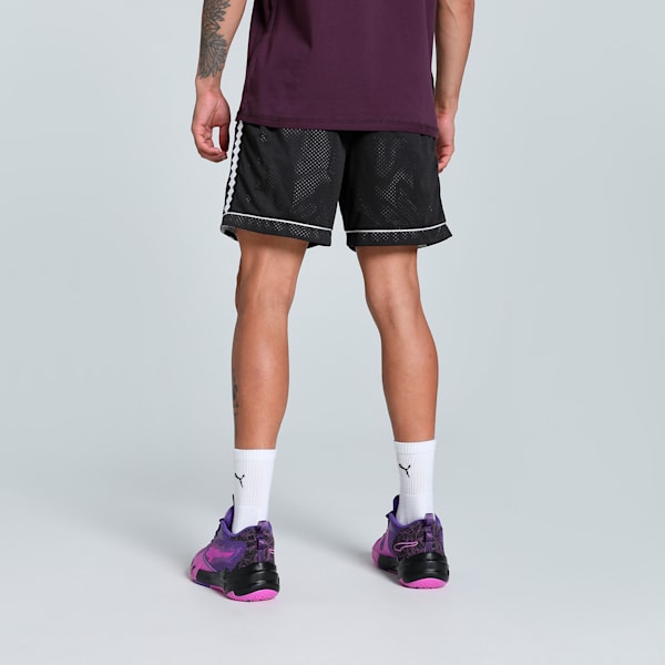 Media Day Classics Men's Relaxed Fit Basketball Shorts, PUMA Black, extralarge-IND
