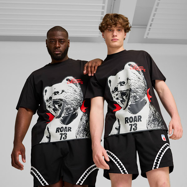 He Can Hoop Men's Basketball Tee, PUMA Black, extralarge