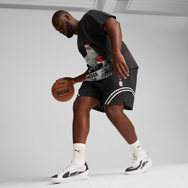 He Can Hoop Men's Basketball Tee, PUMA Black, extralarge