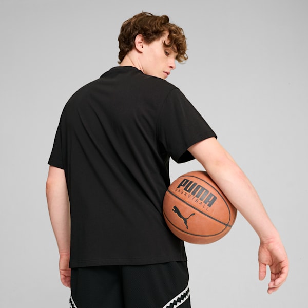 He Can Hoop Men's Basketball Tee, PUMA Black, extralarge
