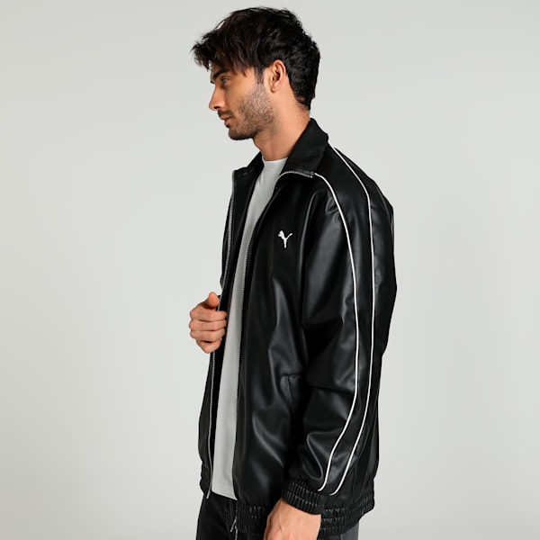 Puma track jacket black best sale