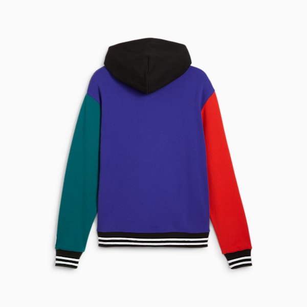 メンズ バスケットボール カルチャー バンドワゴン フーディー, For All Time Red-Lapis Lazuli-Cold Green-PUMA Black, extralarge-JPN