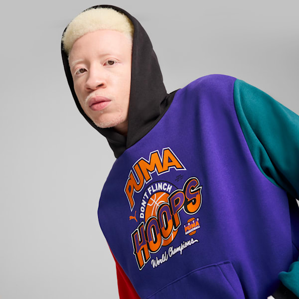メンズ バスケットボール カルチャー バンドワゴン フーディー, For All Time Red-Lapis Lazuli-Cold Green-PUMA Black, extralarge-JPN