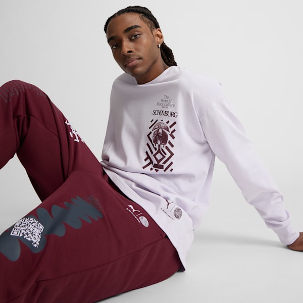 We Are Legends x Schomburg Men's Long Sleeve Tee, Spring Lavender, extralarge