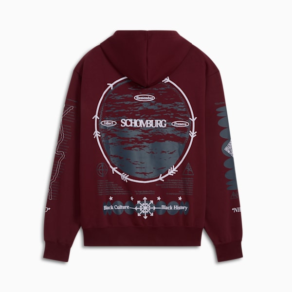 Sudadera con capucha para hombre We Are Legends x Schomburg, Aubergine, extralarge