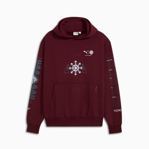 Sudadera con capucha para hombre We Are Legends x Schomburg, Aubergine, extralarge