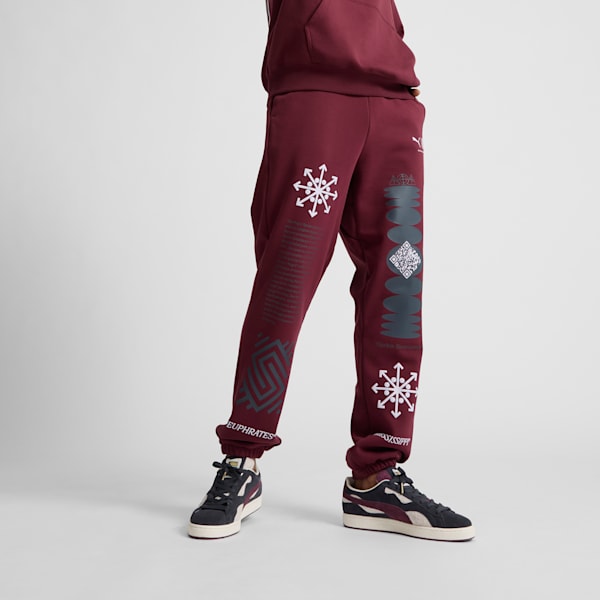 We Are Legends x Schomburg Men's Sweatpants, Aubergine, extralarge